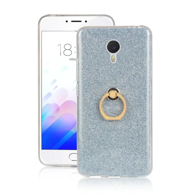 Блестящий чехол для Meizu M5 M3 M2 Примечание с защитой от повреждений и кольцом