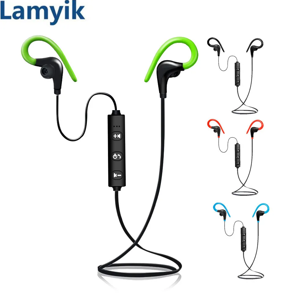 Lamyik Ушные крючки Беспроводной наушники Bluetooth спорта гарнитуры шейным V 4 1 стерео