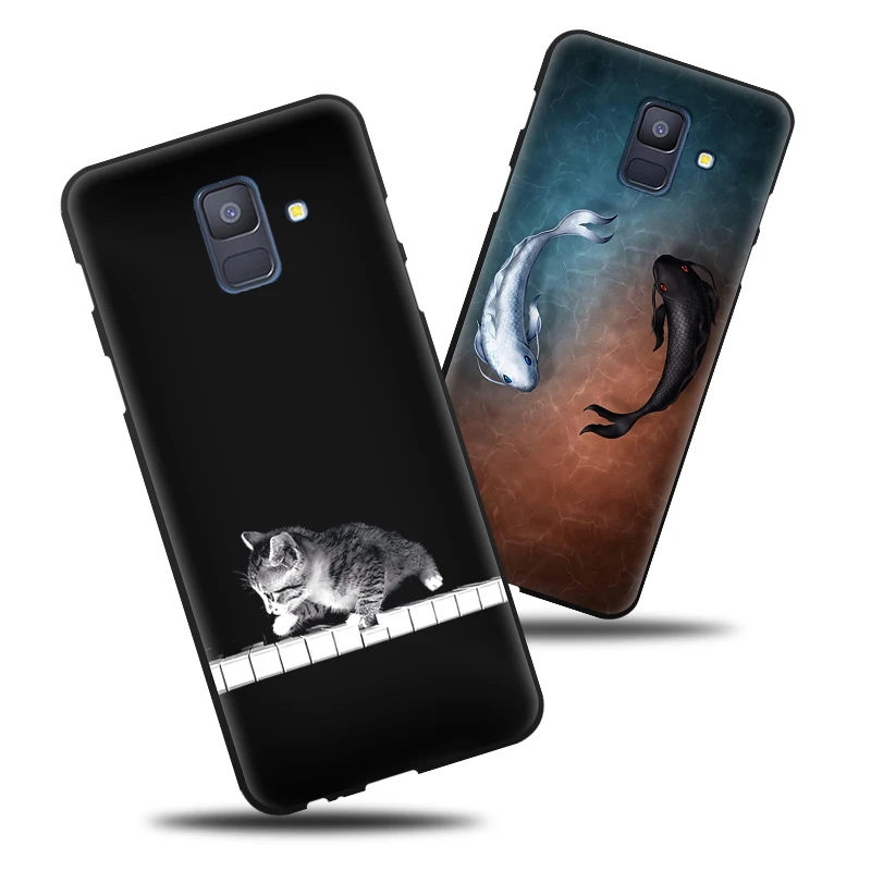 EiiMoo чехол для телефона Samsung Galaxy A6 2018 силиконовый мультяшный мягкий Tpu A 6 Plus