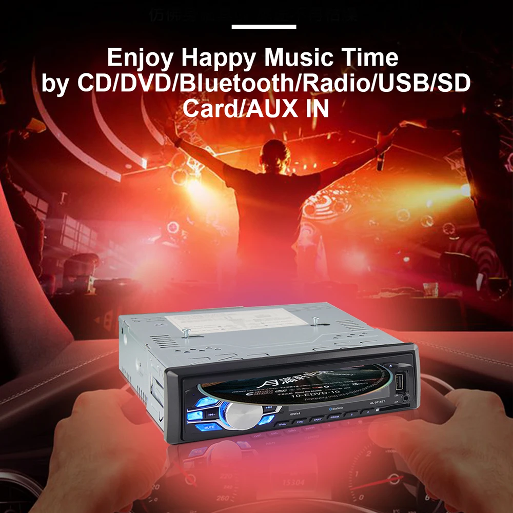 Радио автомобильный CD плеер Automotivo 1 Din 12 в Bluetooth Авторадио аудио авто стерео USB AUX DVD