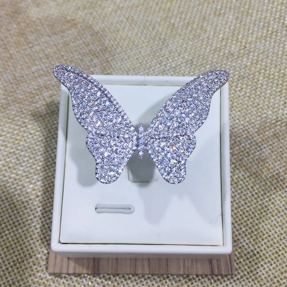 GODKI регулируемое кольцо с бабочкой для помолвки новое поступление|adjustable fashion