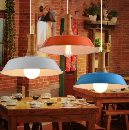 Винтажный подвесной светильник Эдисона в стиле чердака из железа и дерева для