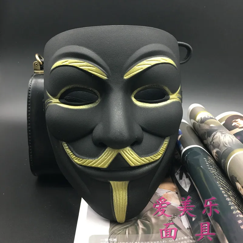 V For Vendetta Маска для лица для взрослых мужчин 17*21 см красочные Хэллоуин косплей маскарад Вечерние V маска - Цвет: V Mask 5