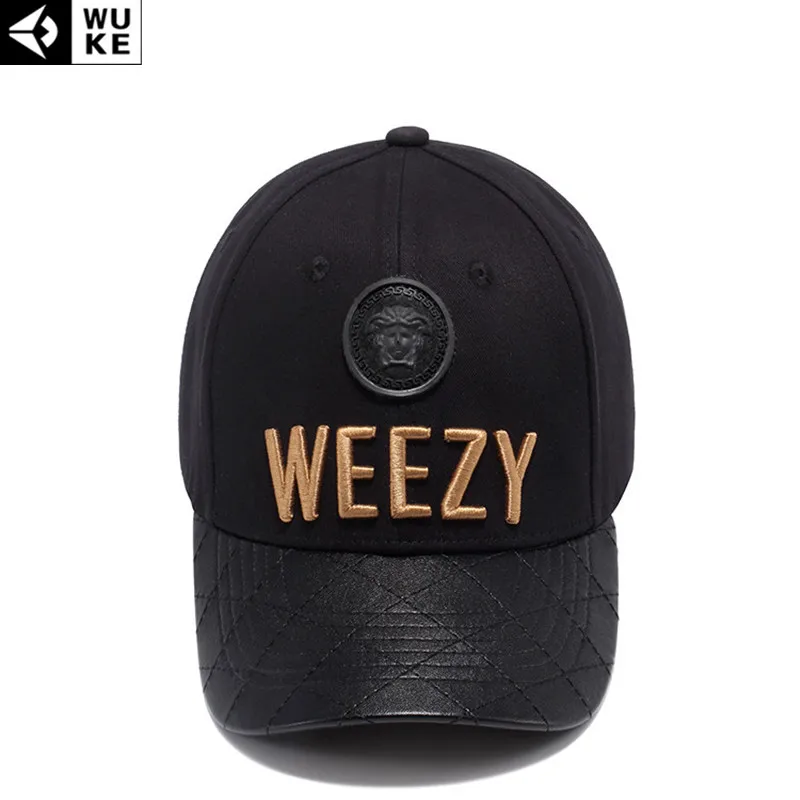 [WUKE] бренд Gorras Bone Бейсбол Кепки искусственная кожа Snapback Шапки для Для мужчин