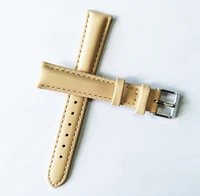 naked color leather strap nude wrist watch band ladies leather watchband 16mm