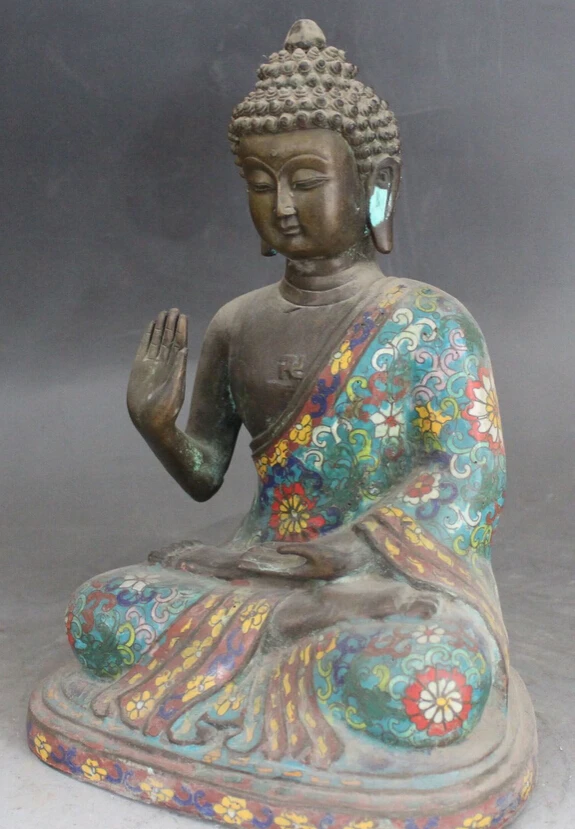 Бир 005114 12 &quotТибет Старый Фиолетовый Бронзовый Перегородчатой Эмали Шакьямуни