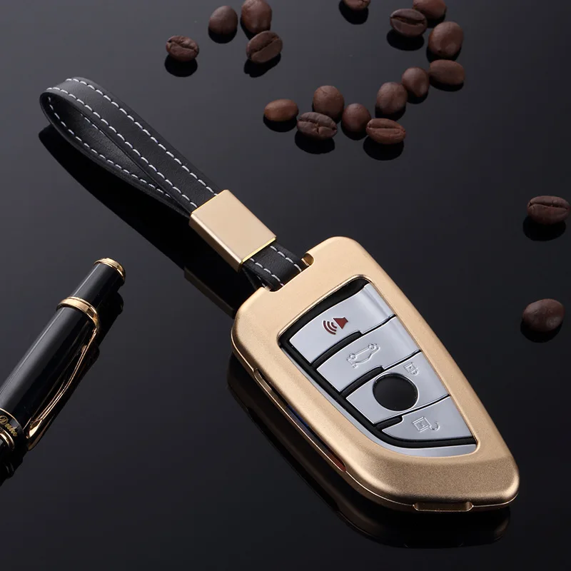Luxury Metal Car Key Case Smart Remote Keychain Fob Cover Holder Bag for BMW X1 X4 X5 X6 F48 F15 F16 5 7 | Автомобили и мотоциклы