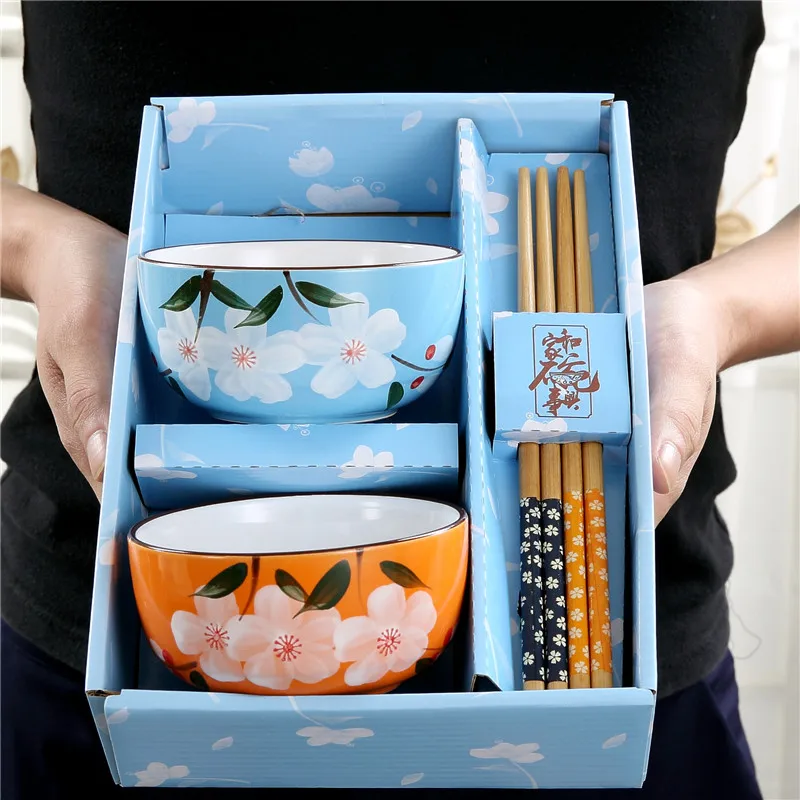 Креативная керамическая чаша ручной росписи в японском стиле искусственная