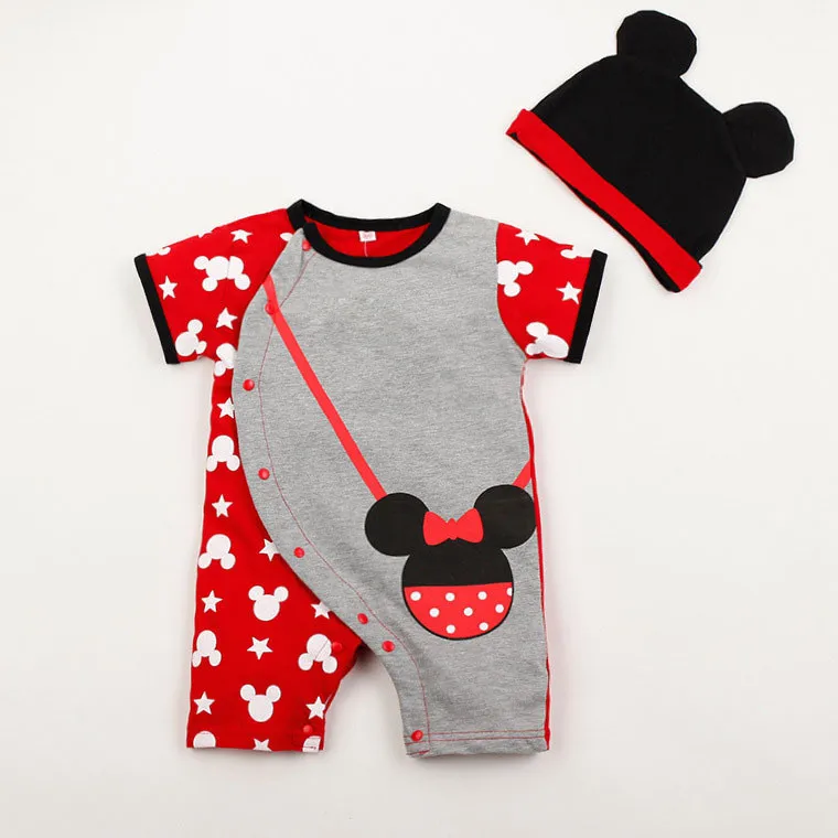Hot Sale 2019 Summer New Fashions Casual Babies Cotton Round Neck Short Sleeves Rabbit Ears Body 0-3 Months Baby Clothes Romper |