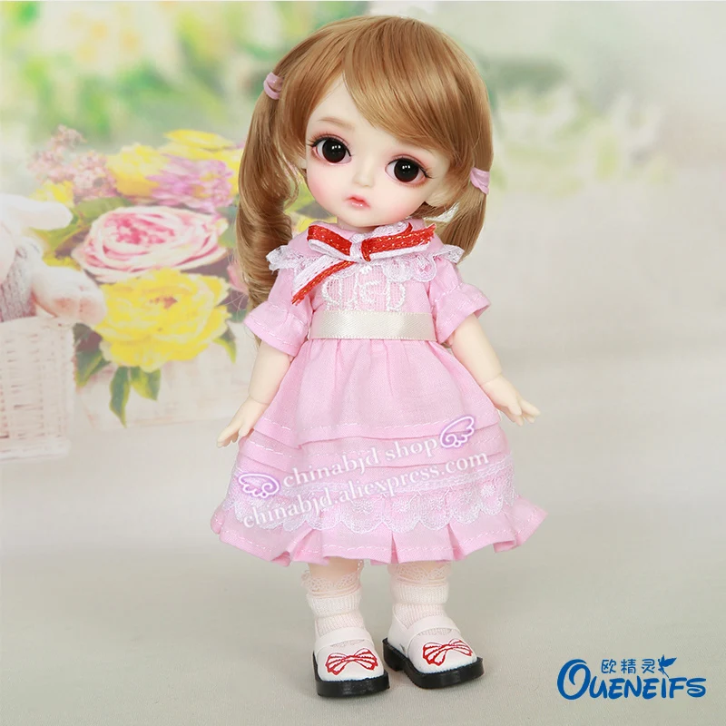 Одежда для кукол BJD розовые плиссированные юбки с белым ремнем на лето Lati Coco Haru