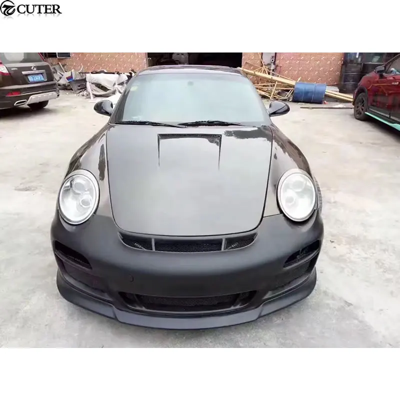 GT3 Стиль переднего бампера для заднего бампера боковые юбки задний спойлер автомобильный комплект кузова для Porsche 911 Carrera 997 GT3 Комплект кузова 08-11