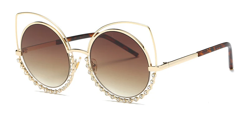 Очки солнцезащитные женские в винтажном стиле с заклепками 2018 м|sun glasses female|sunglasses