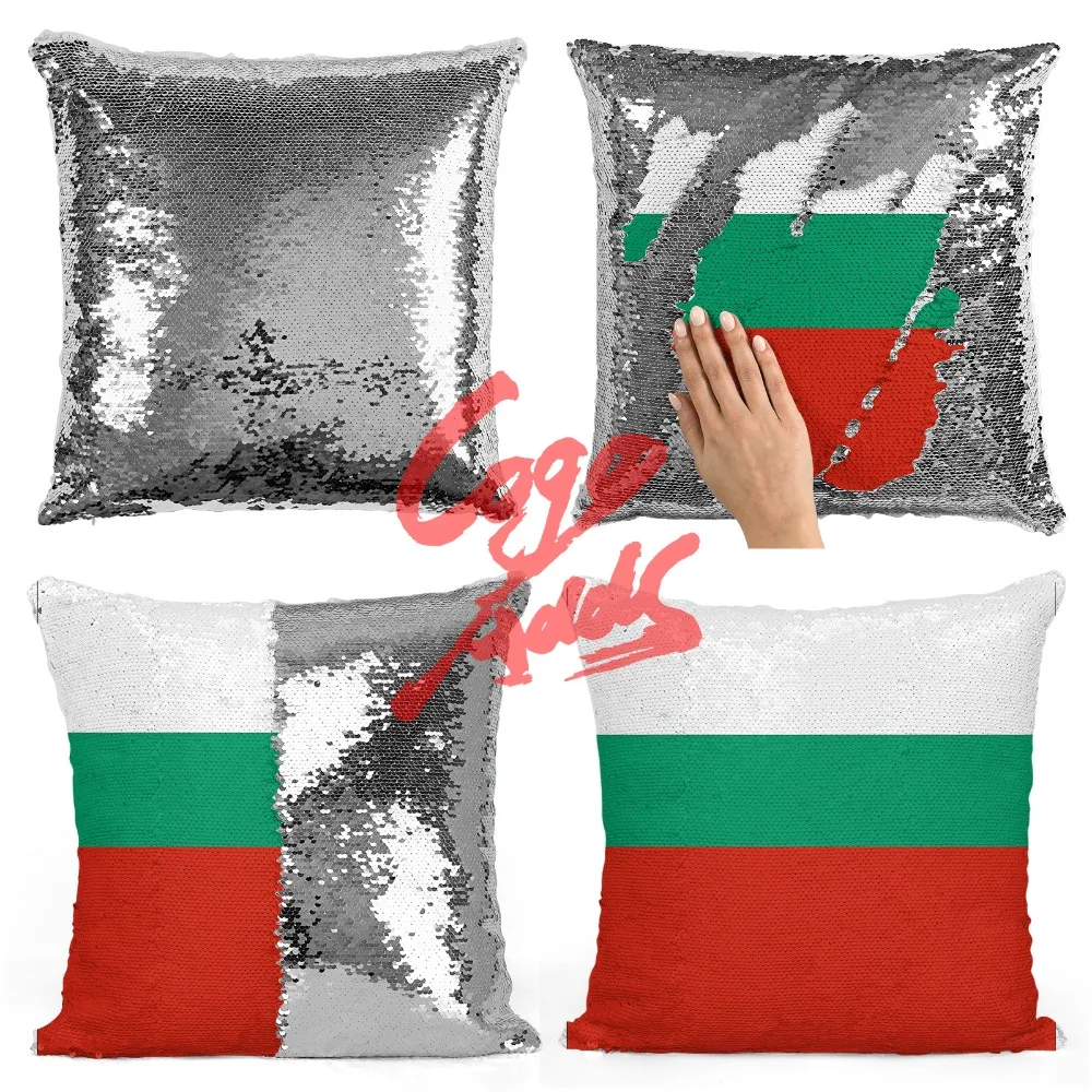

Bulgaria decorative throw pillows reversible mermaid sequin pillow case cover dropshipping