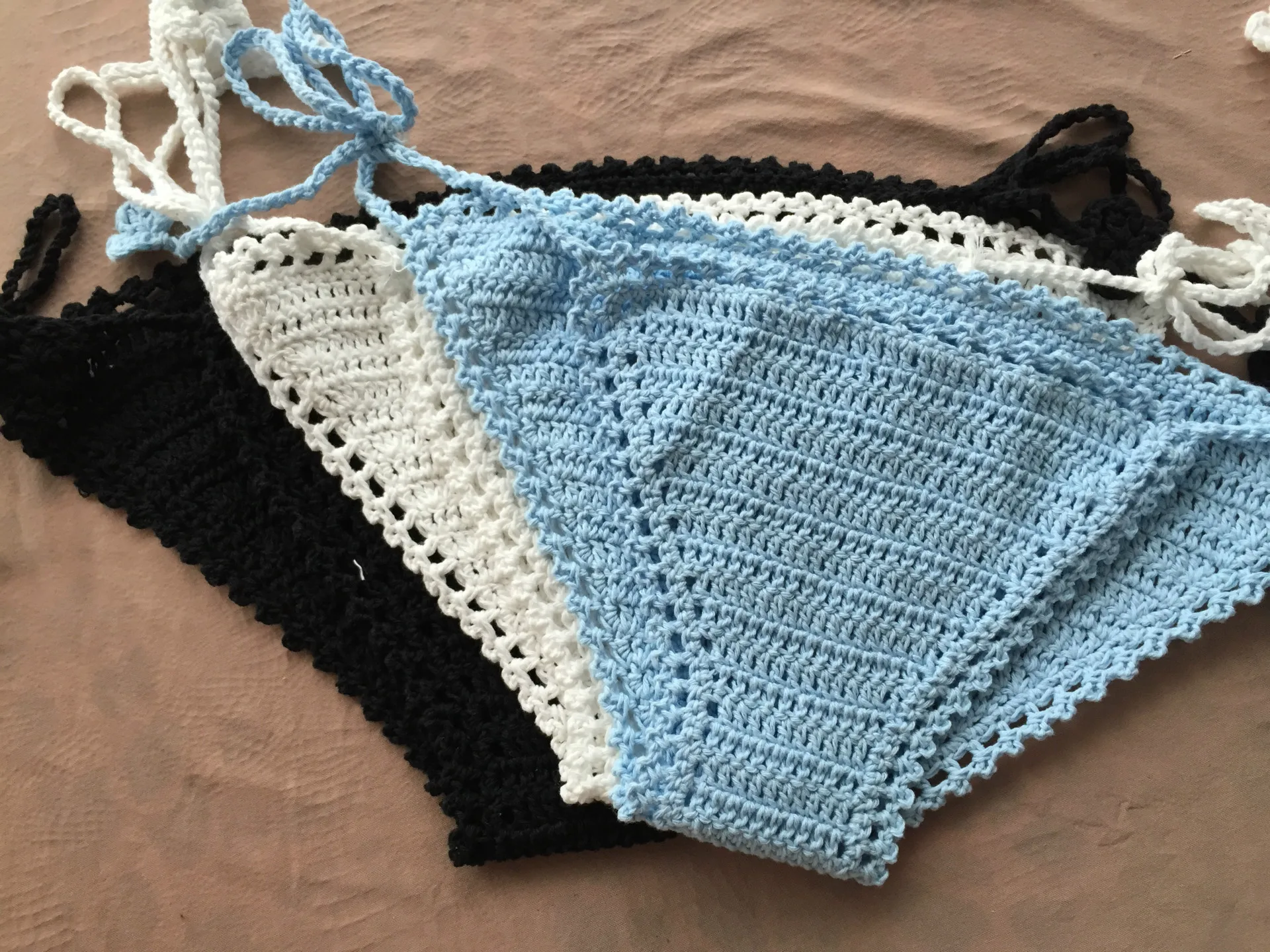 Женское винтажное трикотажное нижнее белье ручной работы летние бикини из