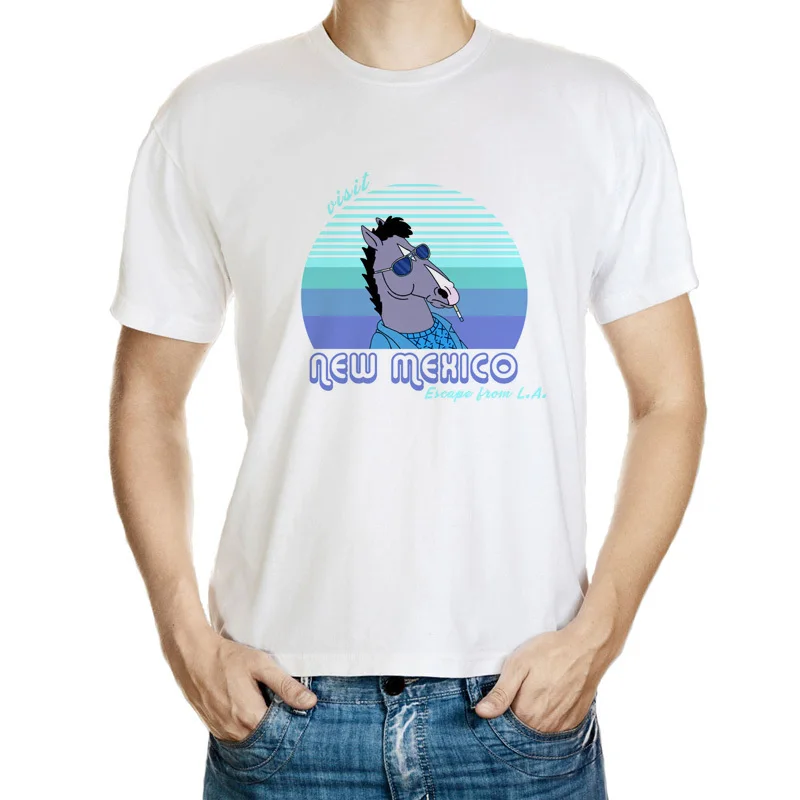 Bojack Horseman, футболка, мужские футболки с принтом, модные мужские футболки с круглым вырезом, топ для мужчин/wo для мужчин