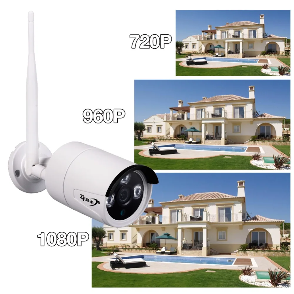 Zjuxin 2.0MP Wifi IP камера облачная Onvif AI 1080P HD беспроводная наружная Водонепроницаемая инфракрасная камера ночного видения с TF
