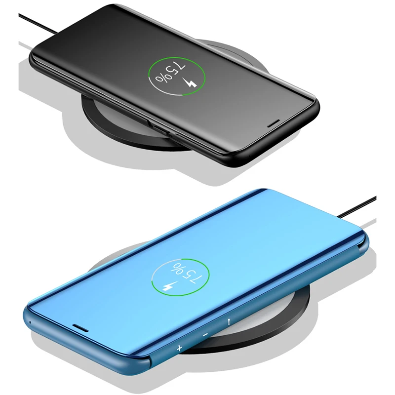 

Smart Clear Mirror View Case For Oneplus 7 Pro 6T 6 Flip PU Leather Stand Shockproof Case For Oneplus 5T Case For One Plus 7 Pro