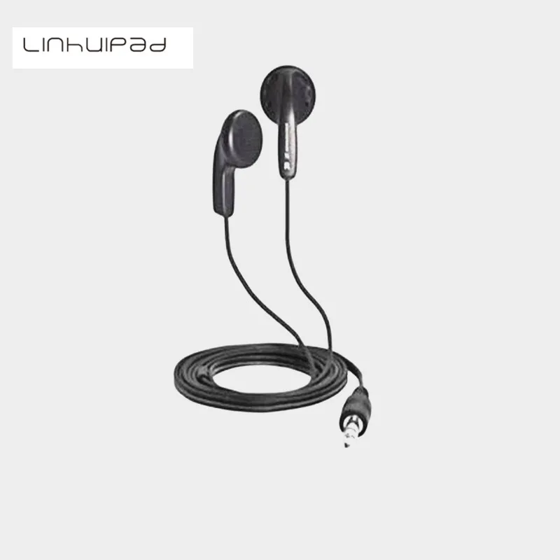 

Linhuipad Disposable black stereo earphones Cheap earbuds 5000pcs/lot