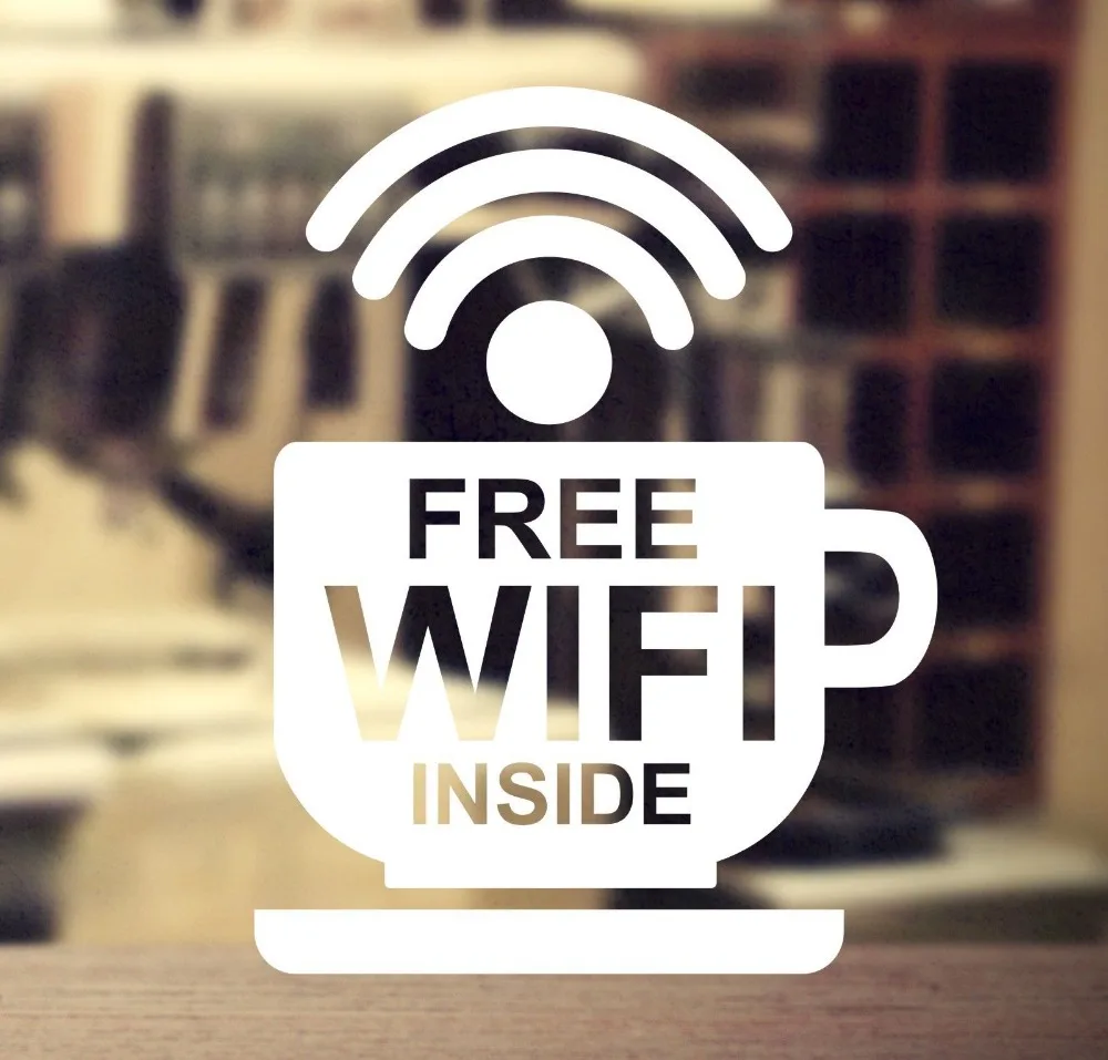 Совершенно новый WiFi Виниловая Наклейка знак для кафе ресторана бара паба магазин
