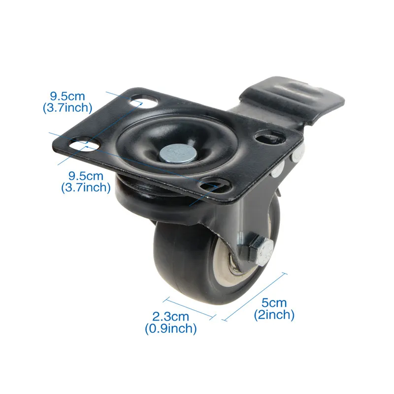Колесо для промышленной мебели 4 шт. 2 дюймовое колесо тачки направление 360 градусов универсальное с