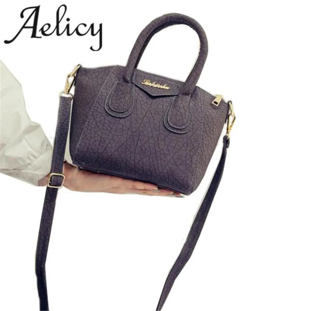 Gray Aelicy, хит, модный светильник, высокое качество, для женщин и девушек, модная Ретро Матовая сумка, сумка на плечо, большая сумка, дамская сумочка - Цвет: Gray