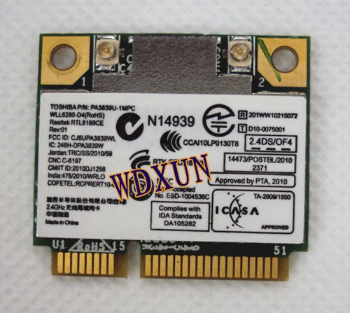 Мышь для увеличения изображения RealTek RTL8188CE 802.11b/g/n беспроводная N PCI Express половинная