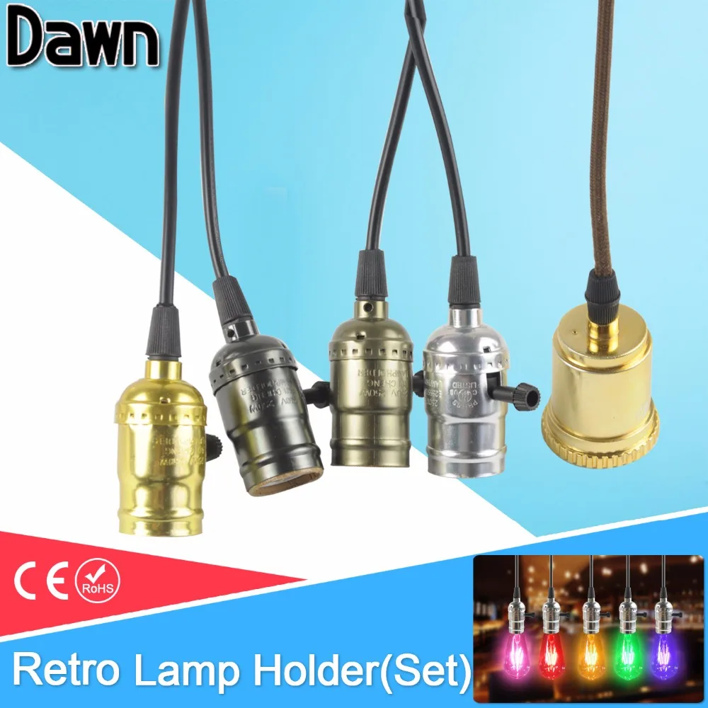 

led bulb Edison E26/E27 Screw Bulb Aluminum Shell Base Base Aluminum E27 ST64 Edison Lamp Socket Industrial Retro Lamp Fittings