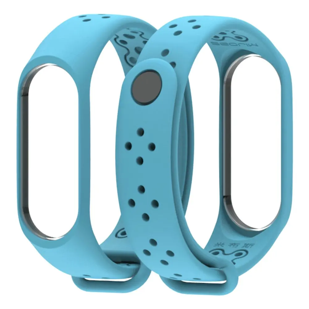 Blue LEMFO Смарт аксессуары mi Band 4 ремешок спортивный водонепроницаемый анти-потеря замена силиконовый браслет для Xiao mi Band 3 Band 4 - Цвет: Blue