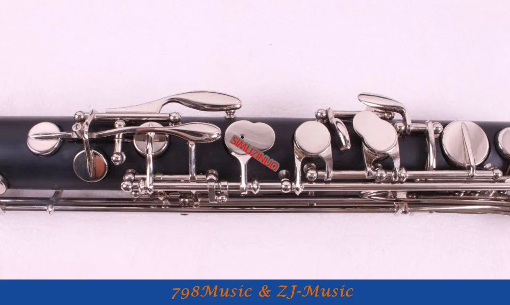 (Низкий C) басовый кларнет Bb ключ жесткий бакелитовый корпус никелированный|bass