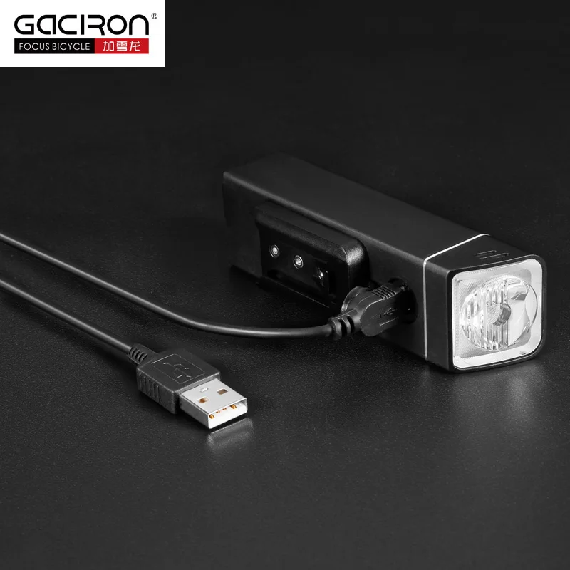 Велосипедная фара Gaciron со встроенным аккумулятором 2500 мА · ч, USB зарядка 600 люмен, 9 часов работы, боковое видимое Велосипедное переднее освещение