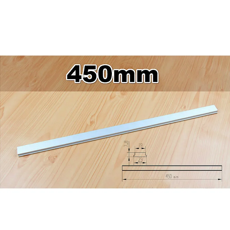 450mm Алюминиевый Т-образный слот M6 M8 скользящая плита для Т-образной дорожки Торцовочная дорожка слот деревообрабатывающий инструмент фрезерный стол инструменты - Цвет: 450mm