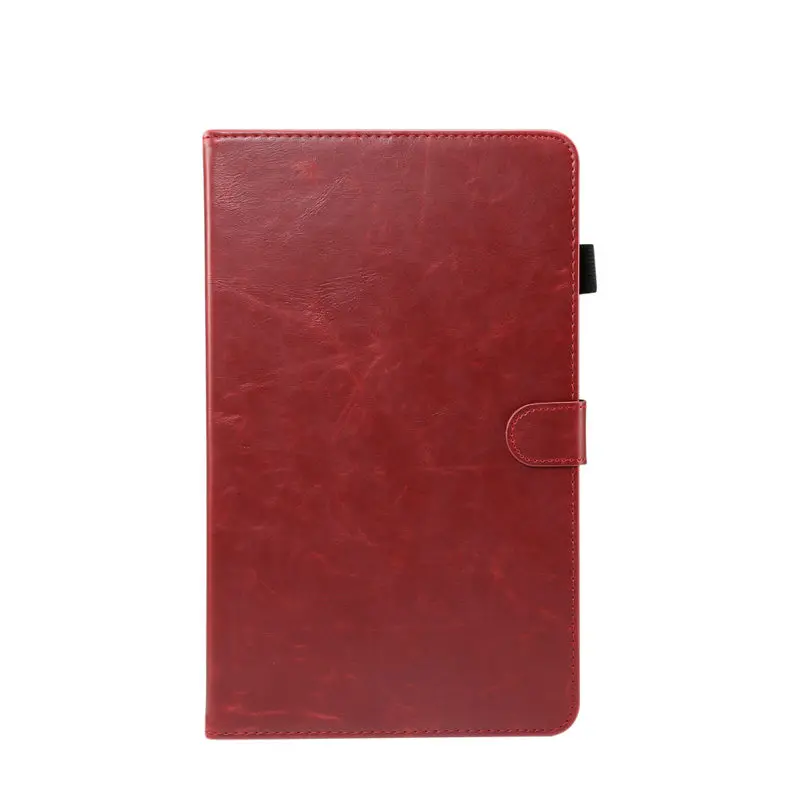 Wine Red Luxury Case For Samsung Galaxy Tab A 10.1 inch T510 T515 SM-T515 T510 Cover Funda Tablet PU Leather Stand Shell+Film+Pen - Цвет: Wine Red