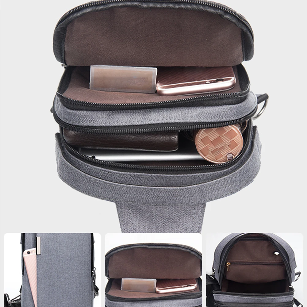 Для мужчин s Повседневное груди пакет Холст Crossbody сумки для плеча способа