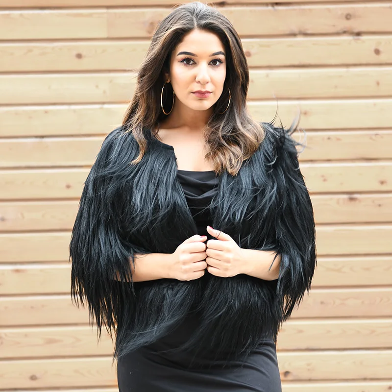 CX-G-A-31 Customed Size New Winter Ladies Genuine Goat Fur Jacket Coat | Женская одежда