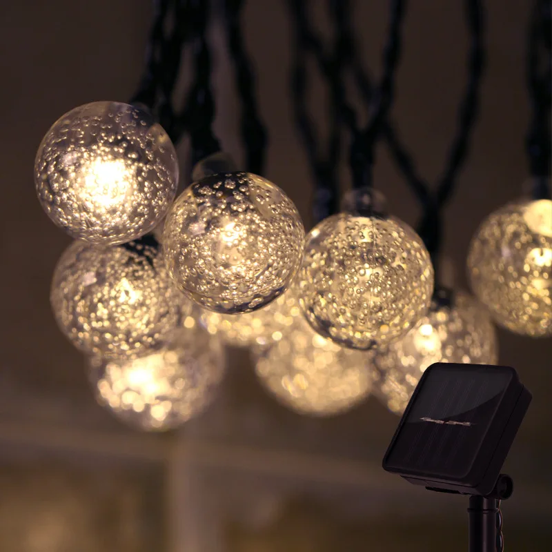Солнечная лампа 7 м 30 СВЕТОДИОДНАЯ Свадебная гирлянда Сказочный свет LED глобус