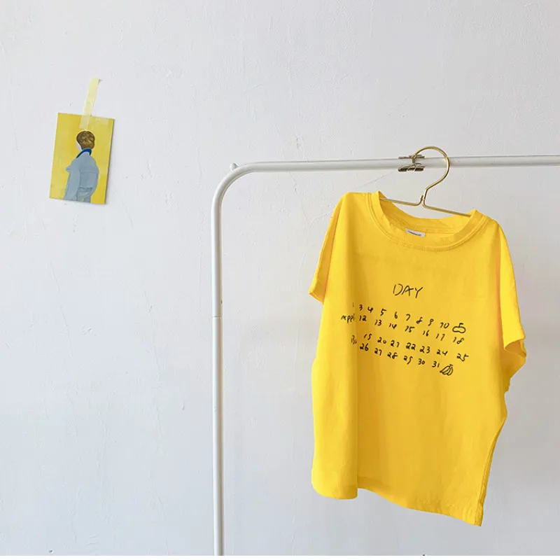 Модные футболки с принтом в Корейском стиле для мальчиков 2019 хлопок