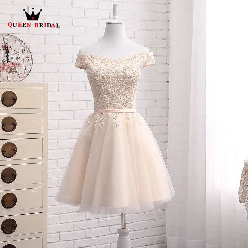 Трапециевидные тюлевые кружевные короткие элегантные вечерние платья