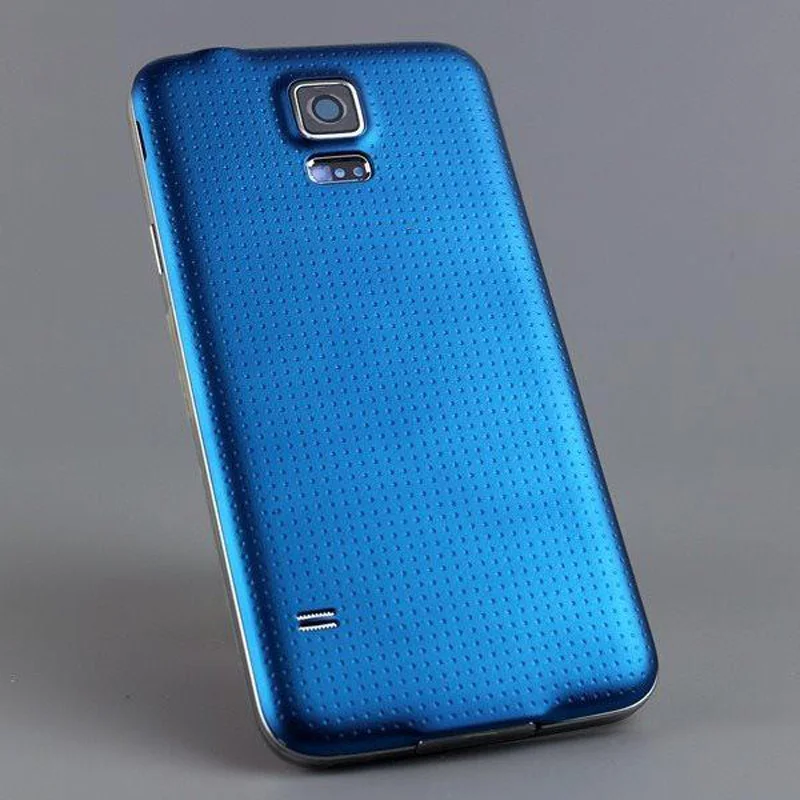 Blue 5 шт. оригинальная средняя рамка пластина+ Батарея двери Корпус Обложка для Samsung Galaxy S5 G900F G900H G900 i9600 кейс Запчасти для авто - Цвет: Blue