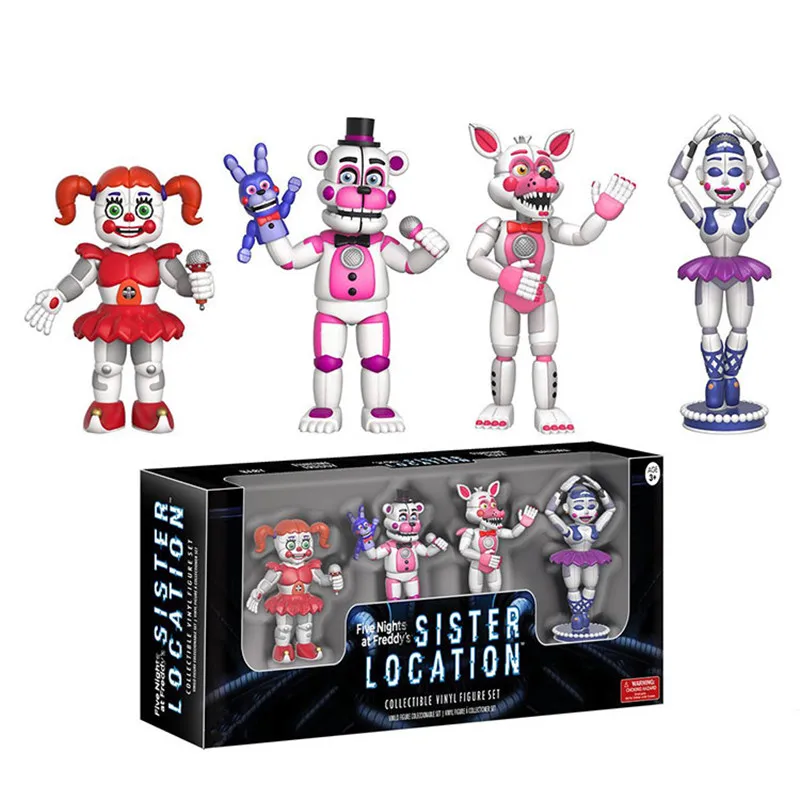 FNAF Five Nights At Freddy's Bonnie Foxy Freddy Fazbear медведь ночь Фредди кукла игрушки экшн-фигурка игрушка с коробкой