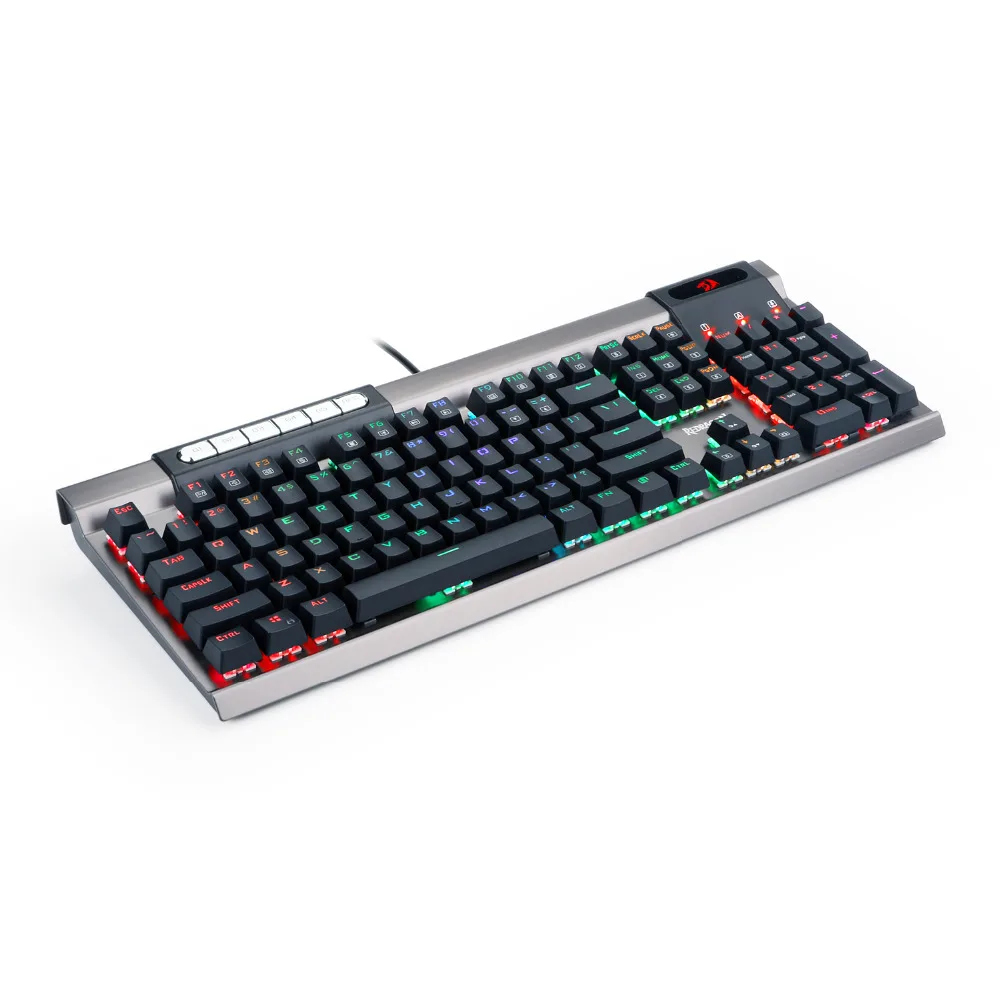 Механическая клавиатура REDRAGON с RGB подсветкой, Механическая игровая клавиатура RGB с синими механическими переключателями, авиационный класс