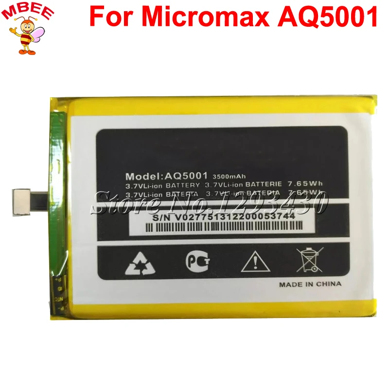 

3500mAh mobile phone Battery for Micromax AQ5001 Accumulator