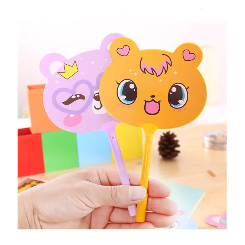 2 шт. новые странные ученические Мультяшные милые животные мини Веерная ручка