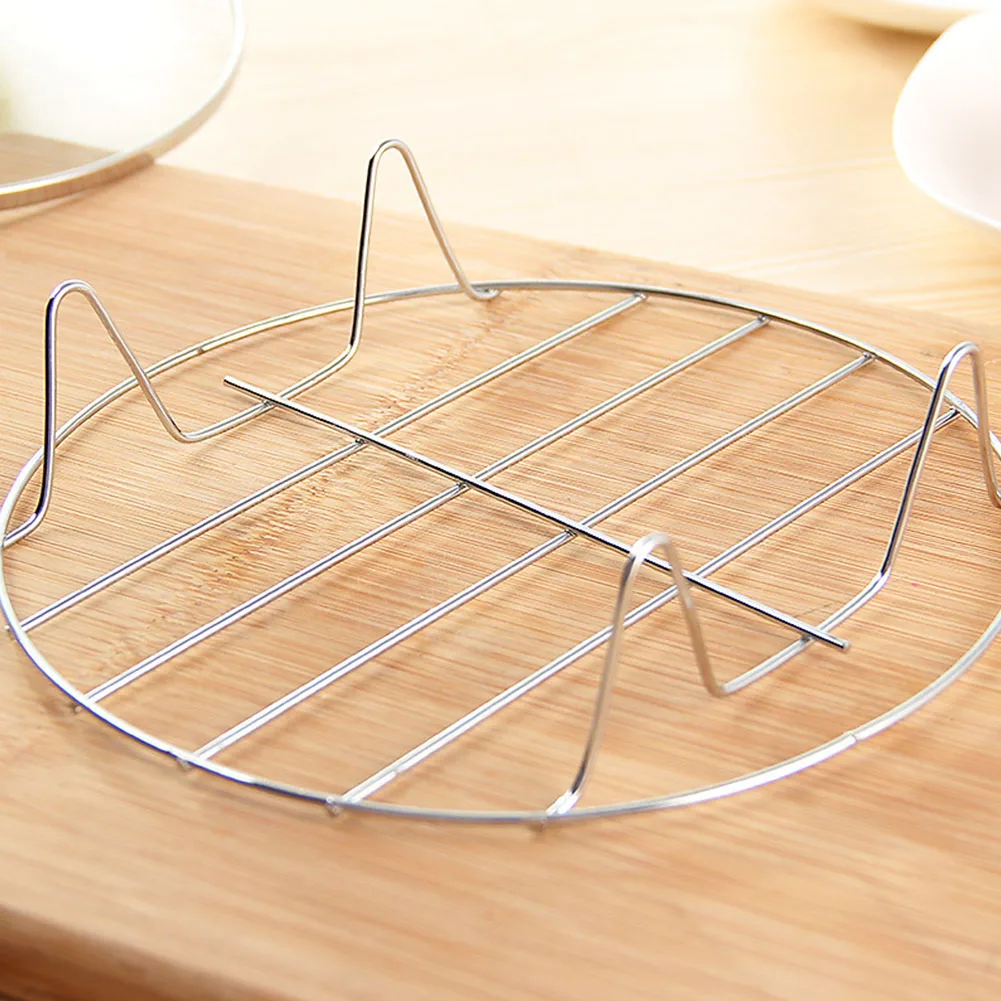 Pot Stand Stainless Steel Anti-scalding Tray Cooling Steaming Rack Round Baking Silver Cookware |