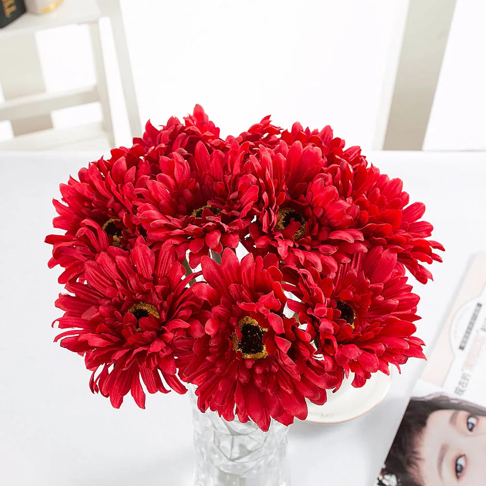 Новое поступление 50 шт./лот DIY белый красный розовый шелк искусственный цветок