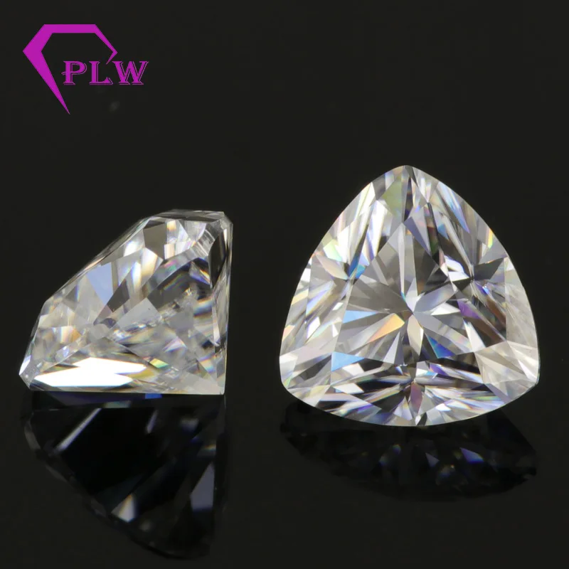Триллион Муассанит 1 2 карат 7 мм D Цвет созданный в лаборатории возле настоящего