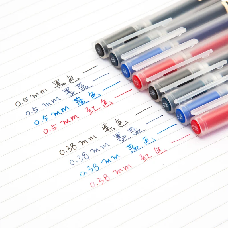 Многоцветная гелевая ручка MUJI, набор, 0,38 мм, 0,5 мм, цвета, гладкие ручки для рисования чернилами, школьные принадлежности, милые пули, дневник, стационарный, Papeleria