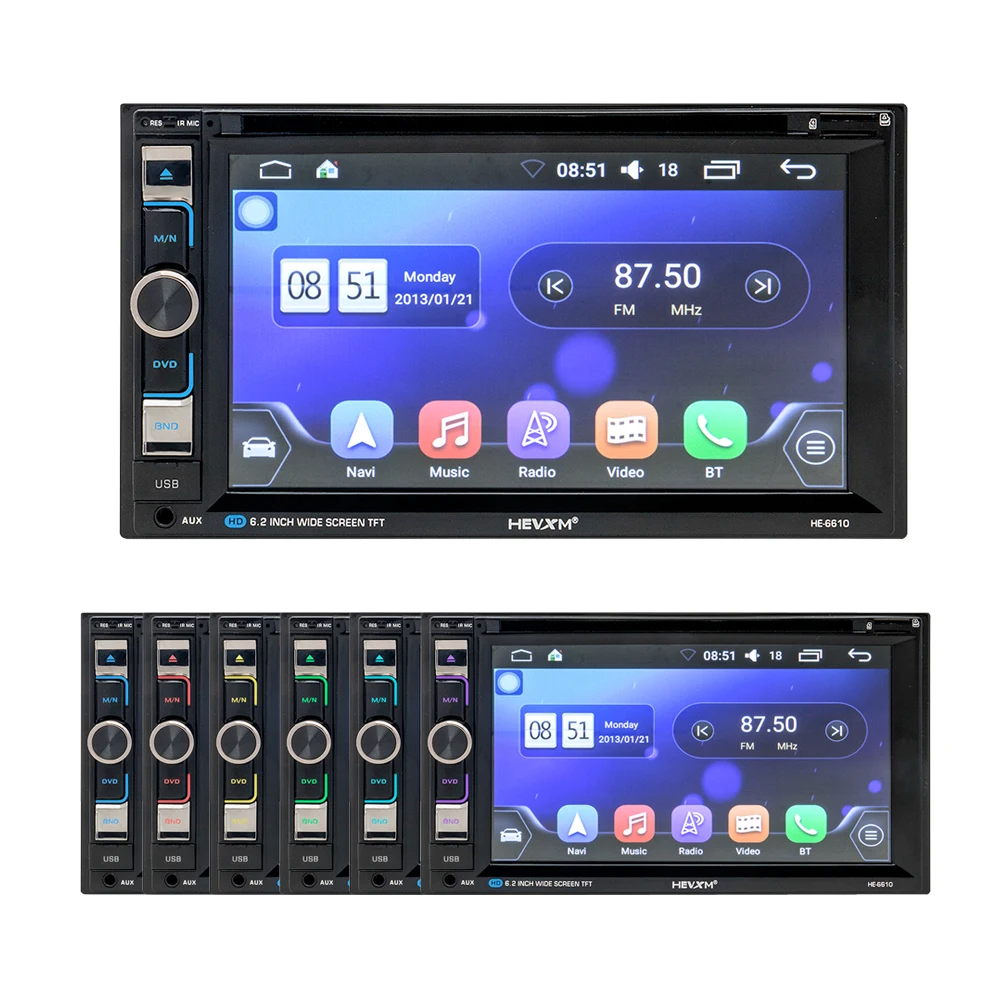 HEVXM 6610 универсальный 6 2-дюймовый автомобильный DVD навигационный плеер