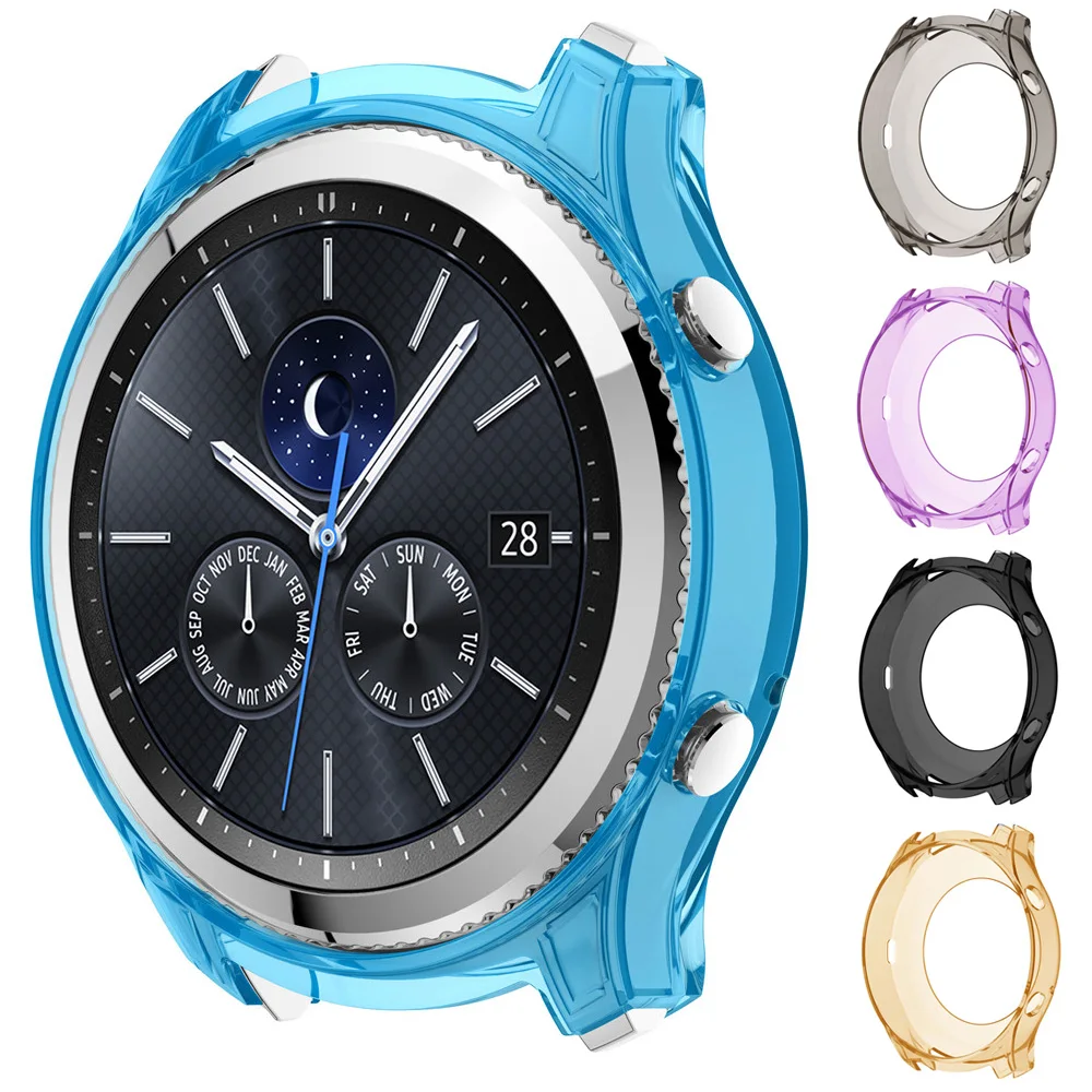 

TPU Case Cover For Samsung Gear S3 Classic Watch Transparent Silicone Shell Protection Case Shockproof Protective Cover Skin