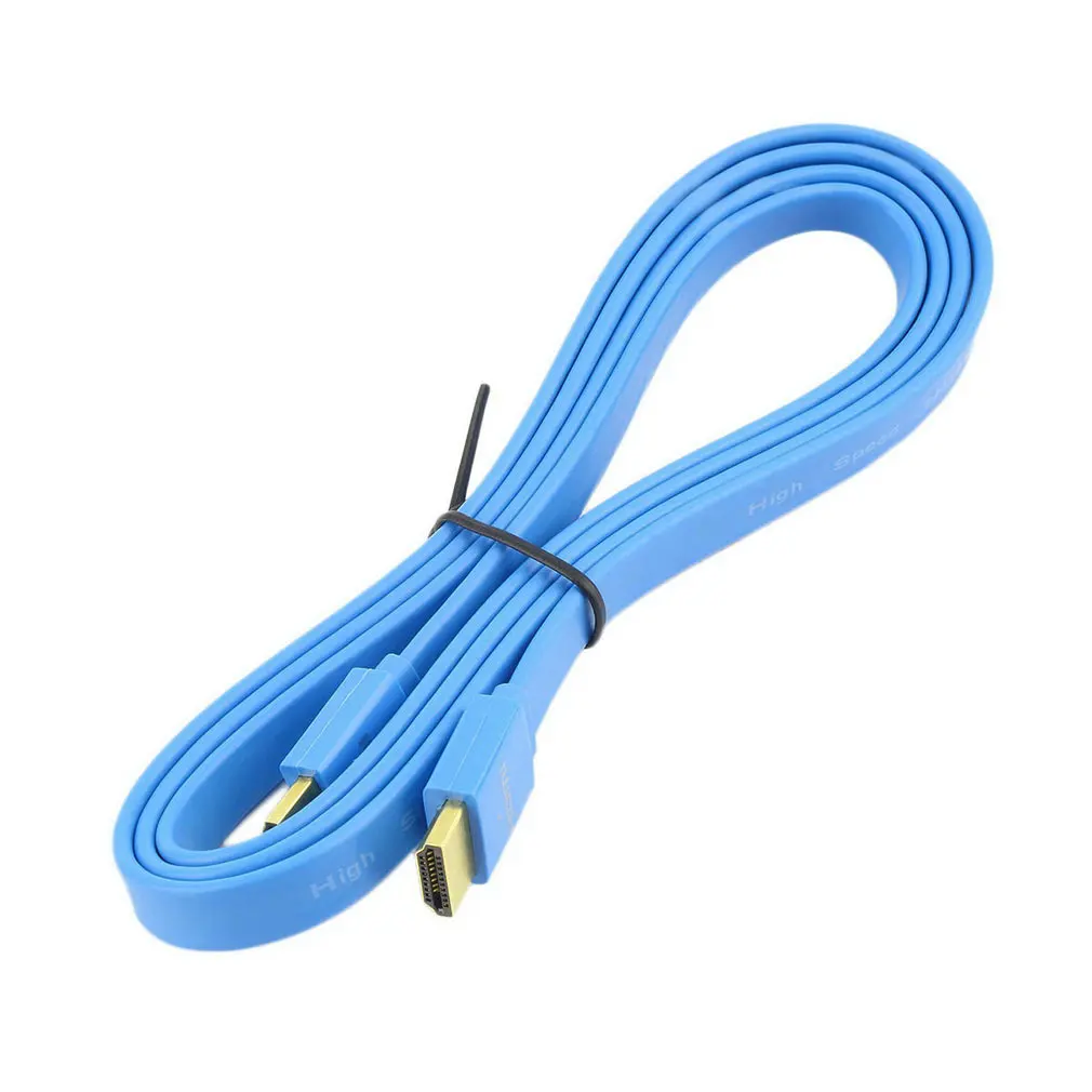 Профессиональный 1,5 м/3 м/5 м кабель HDMI позолоченный штекер 1080P 3D для hdtv-компьютер Android ТВ плоский кабель HDM Одежда высшего качества