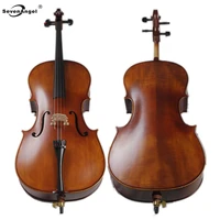 sevenangel handcraft matt cello full size natural flamed maple grade aaa spruce violonchel acoustic musical instrument